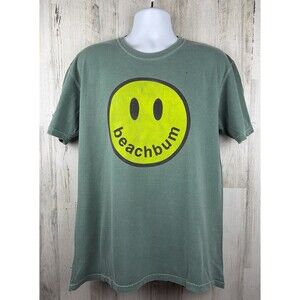 Vintage Comfort Colors Beach Bum Smiley Face T-Shirt Large (22”x29”)